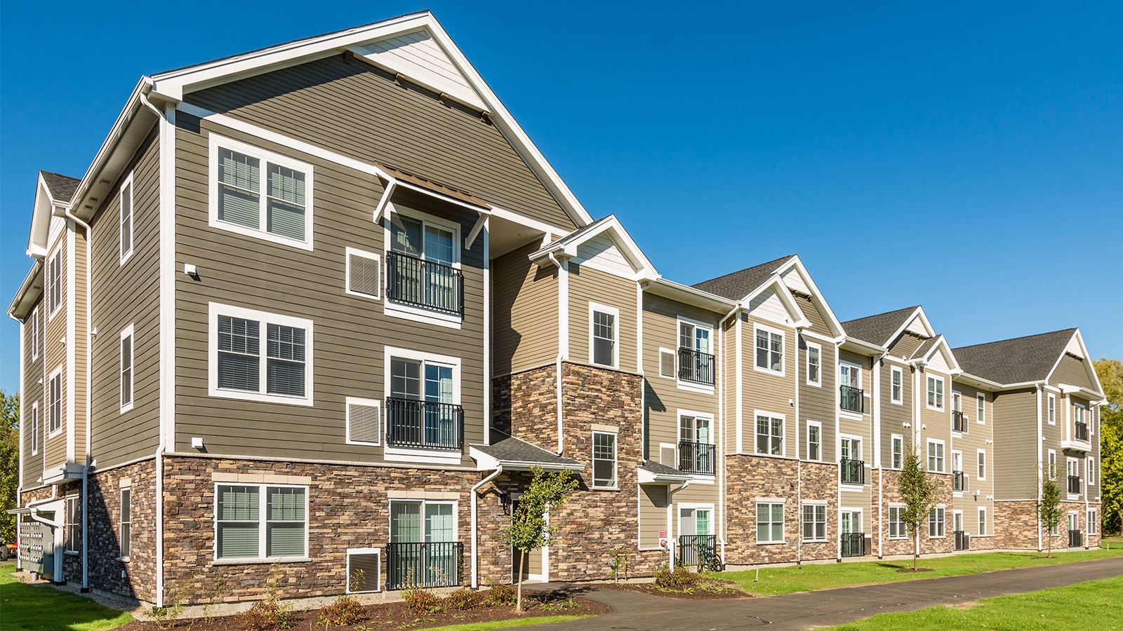 street view of apartments