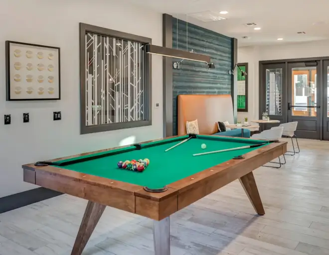 a pool table